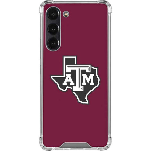 Texas A&M University Black Logo Galaxy S24 FE Clear Case